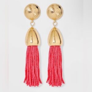 Baublebar Sugarfix Pink Thread Tassel Earrings